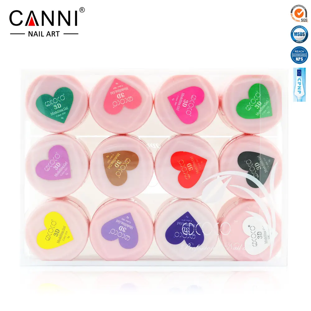 #40261 CANNI 3D Nail Art Beauty Painting Gel Carving Gel 24 Colors UV LED Modelling Gel #40261 CANNI 3D Nail Art Beauty Painting Gel Carving Gel 24 Colors UV LED Modelling Gel