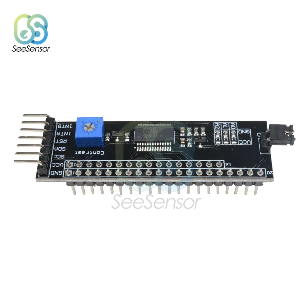 

MCP23017 12864 128*64 LCD I2C IIC TWI SPI Serial Interface Adapter Plate Board Converter Module For Arduino 1602 2004 With Pins