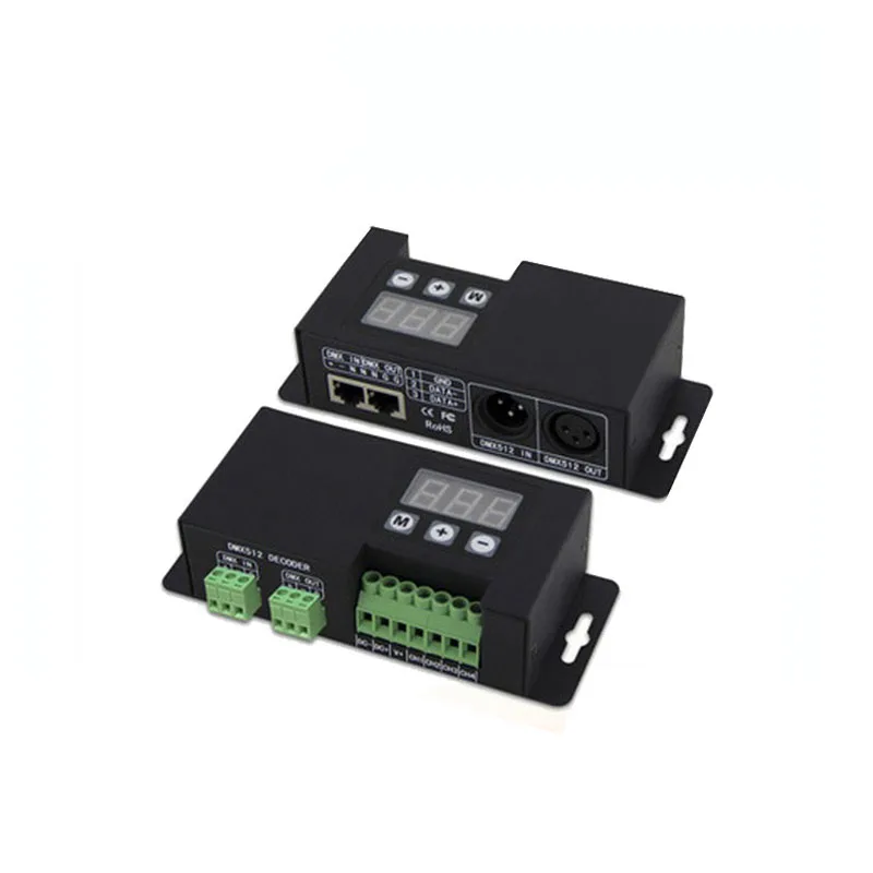 1X RGBW 4CH стены шайба DMX512 декодер DC12-48V 350mA вход