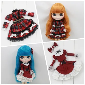 

Clothes for dolls Plaid skirt for Blyth Licca Chloe dolls Blyth doll dress doll clothes Blyth clothes