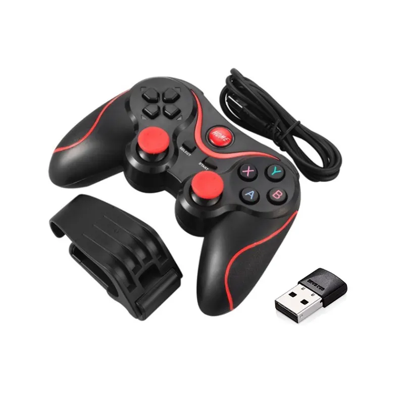 

S5 Wireless Gamepad Joystick Bluetooth Game Controller For Mobile Phone Tablet TV Box Holder