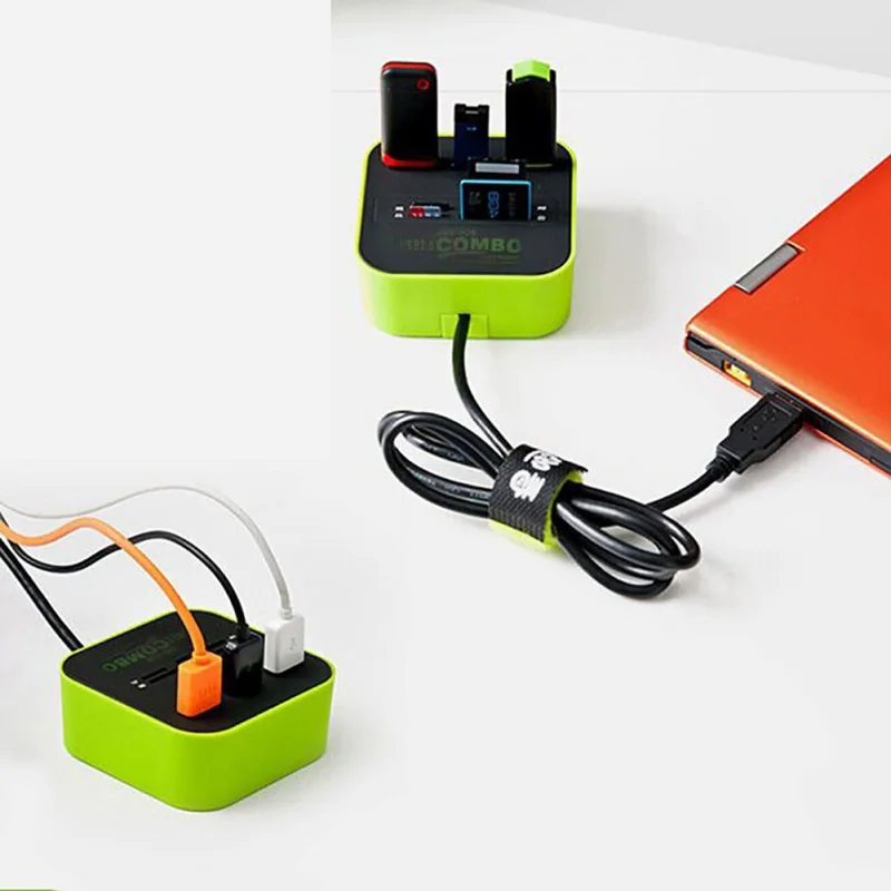 Универсальный Colorfuol 3 порта USB концентратор кардридер мульти разветвитель комбо для ПК ноутбук Поддержка Micro TF MS SDHC MMC карта USB концентратор