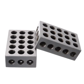 

2Pcs 23 Holes Hardened Steel Ultra Engineers Blocks Precision 0002" 1" x 2" x 3" High Quality For Machine Tool