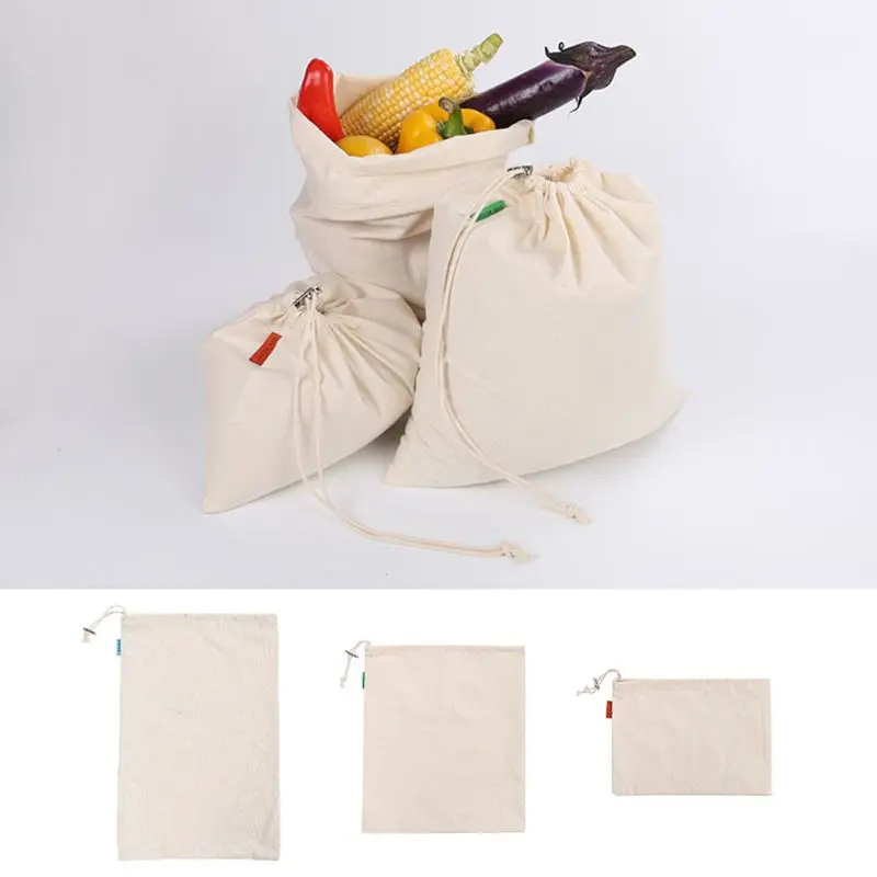 

Reusable Cotton Mesh Shopping Bag Grocery Fruit Vegetable Storage String Bag