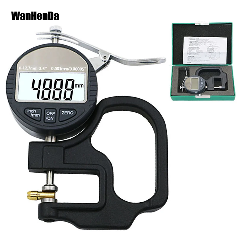 

0.001mm Electronic Thickness Gauge 10mm Digital Micrometer Thickness Meter Micrometro Thickness Tester With RS232 Data Output