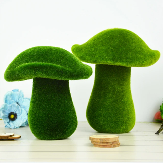 decoration moss mushroom artificial green tufting table display decoration moss mushroom artificial green tufting table display decor flower fake green grass for christmas and