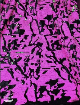 

fashion design french net lace fabric Sat-91608 embroidey mesh tulle net lace with sequins for evening dress