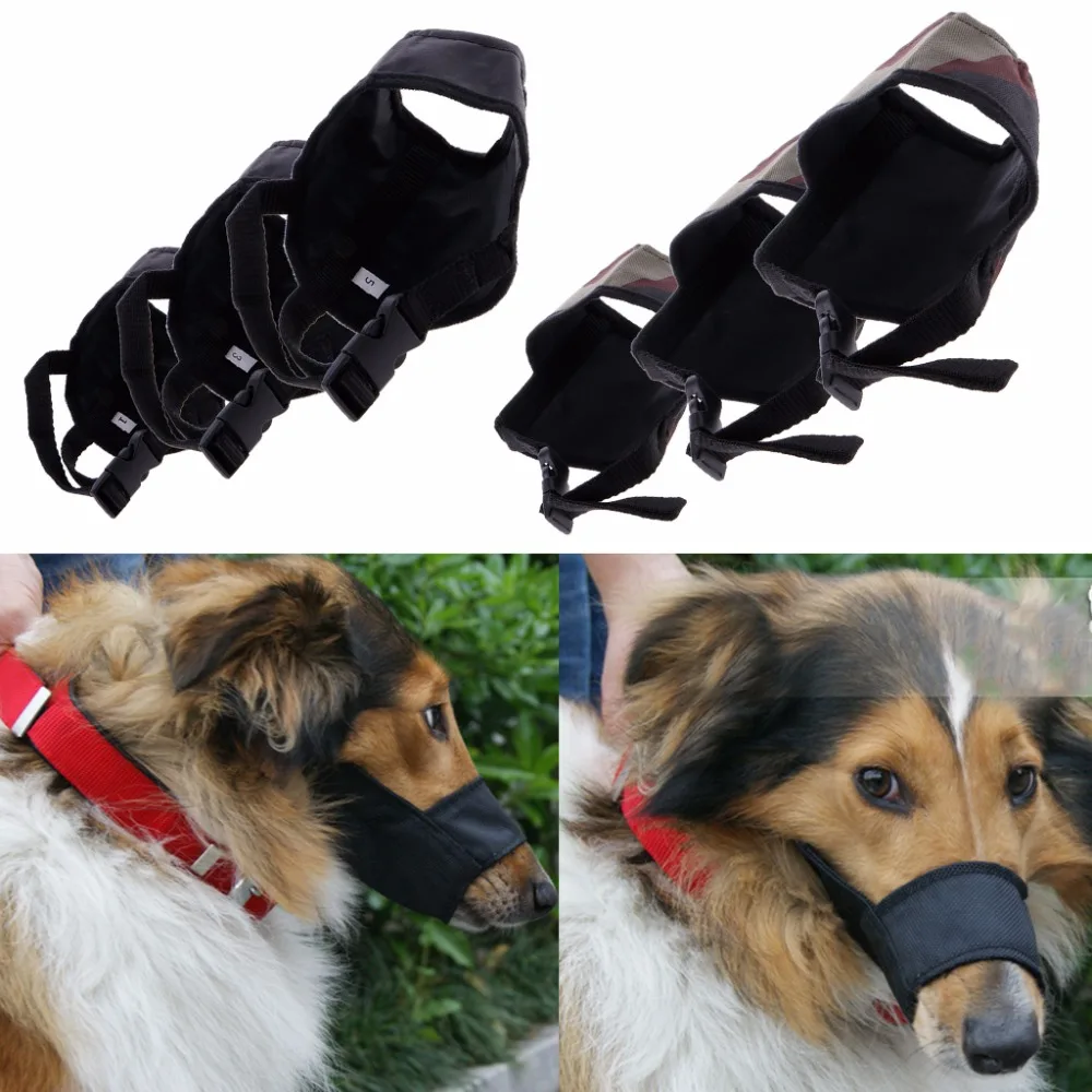 Dog Puppy Pet Adjustable Mask Bark Bite Mouth Muzzle Grooming Anti Stop