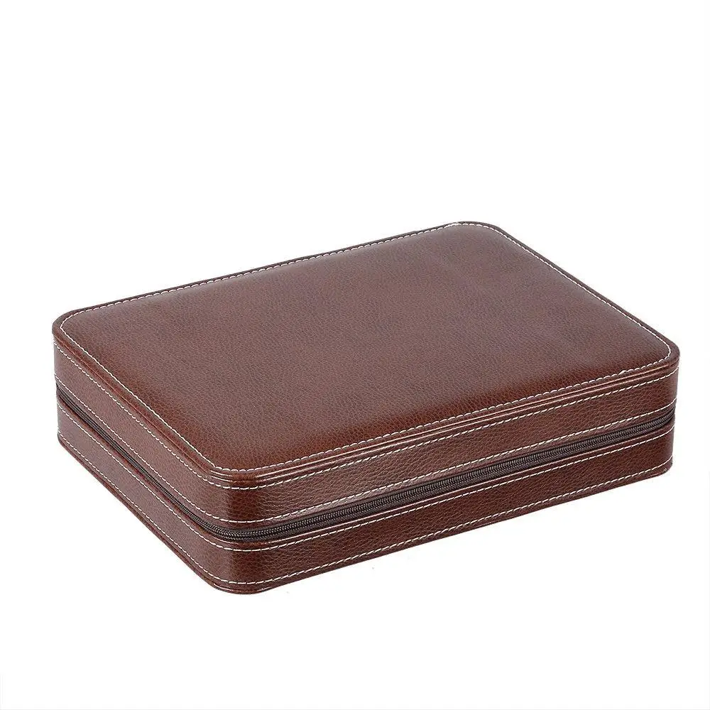 

Zippered Watch Collector Organizer 8 Slot Watch Box Display Case Gifts Watch Holder Waterproof Portable Fashion