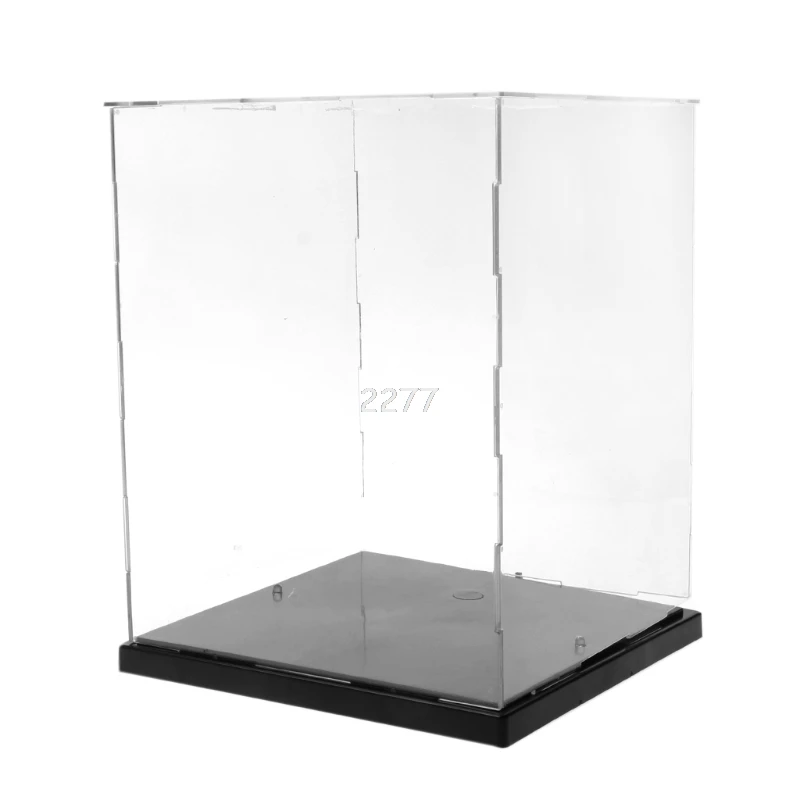 Online La pantalla de acrílico transparente de la Caja a prueba de polvo modelo de protección de mostrar caso con luces LED MAY14 dropshipping. exclusivo.