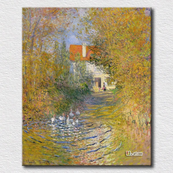Современный настенный арт les oies dans le ruisseau Claude Monet популярный хит продаж краска для