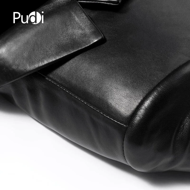 Новинка 2018 мужские модные куртки PUDI MT823 из овечьей кожи Повседневная Верхняя