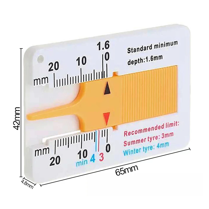 Auto Tyre Tread Depth Gauge Caliper Car Motorcycle Caravan Trailer Wheel Measure Car-styling Repair Tool