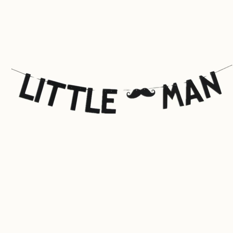 Вечерние wakaka Little Man и С Днем Рождения фетр баннер для украшения вечеринки