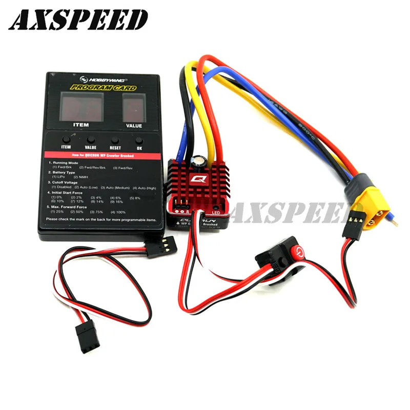 

Hobbywing QuicRun 1080 80A Waterproof Brushed ESC w/ Program Card for RC Crawler