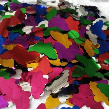

Silver color metalic foil paper butterfly confetti for wedding party