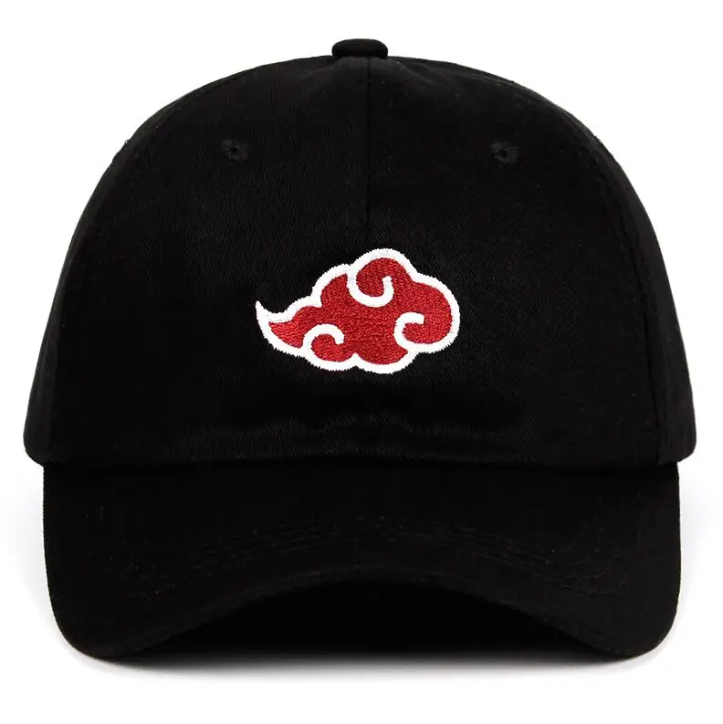 100/% Cotton Japanese Akatsuki Logo Anime Naruto Dad Hat Baseball Caps Black