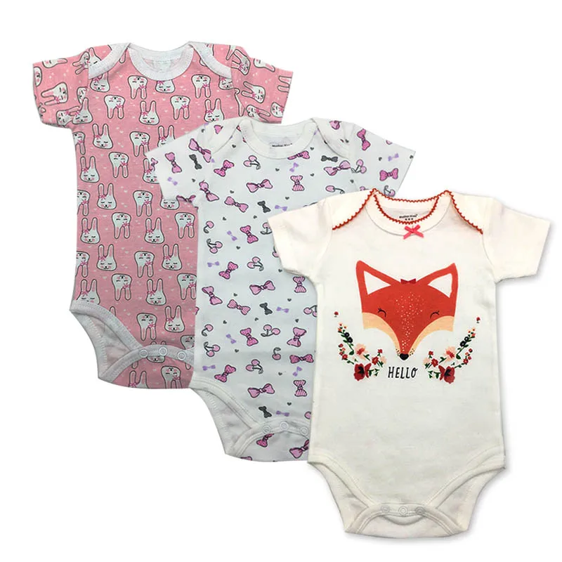 2019 лето для новорожденных комбинезон для маленьких мальчиков Боди с короткими рукавами из хлопка для маленьких девочек Комбинезон Одежда