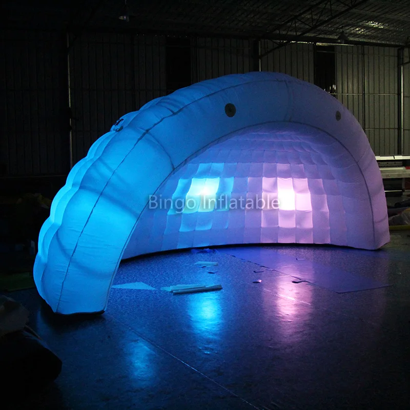  Wedding Party Event used Half inflatable Dome tent inflatable Cotton Play tent with Color changing 