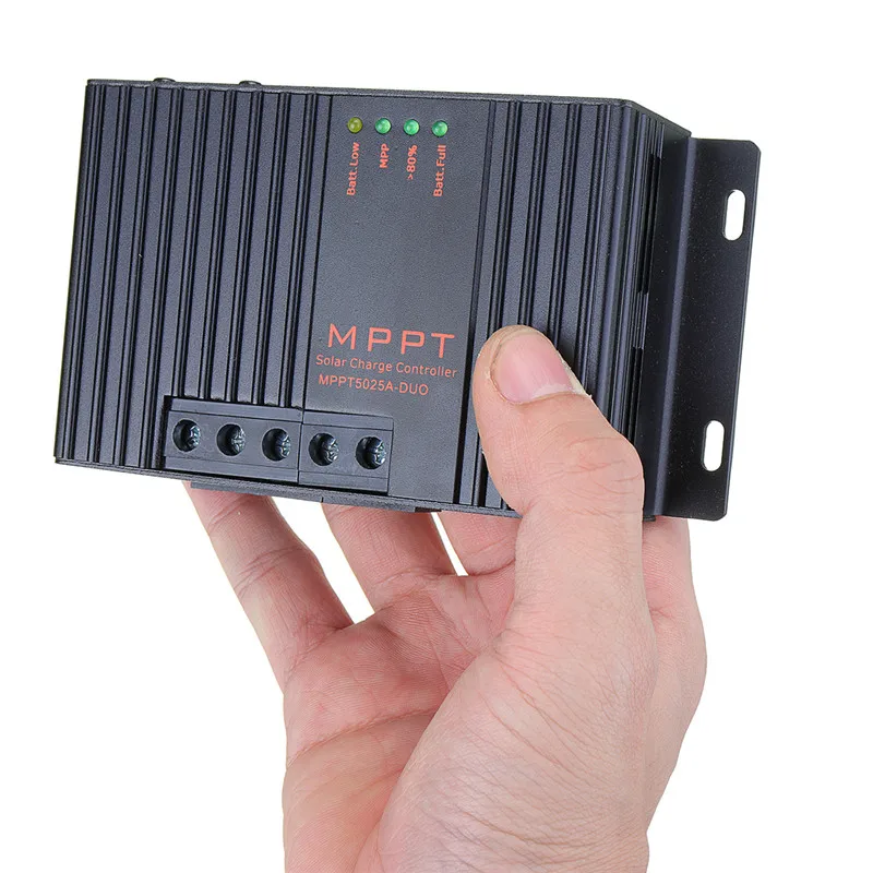 MPPT5025A DUO MPPT 25A 12V контроллер солнечного заряда с ЖК солнечным регулятором для