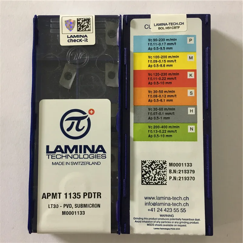 

APMT1135PDTR LT30 free shipping LAMINA CNC blade carbide insert milling insert 10pcs/lot