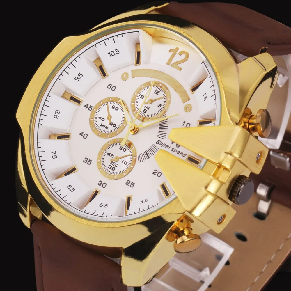 

New Belts quartz watches large dials men's watches relogio masculino men's wrist watch Luxury Top Brand Dropshipping!