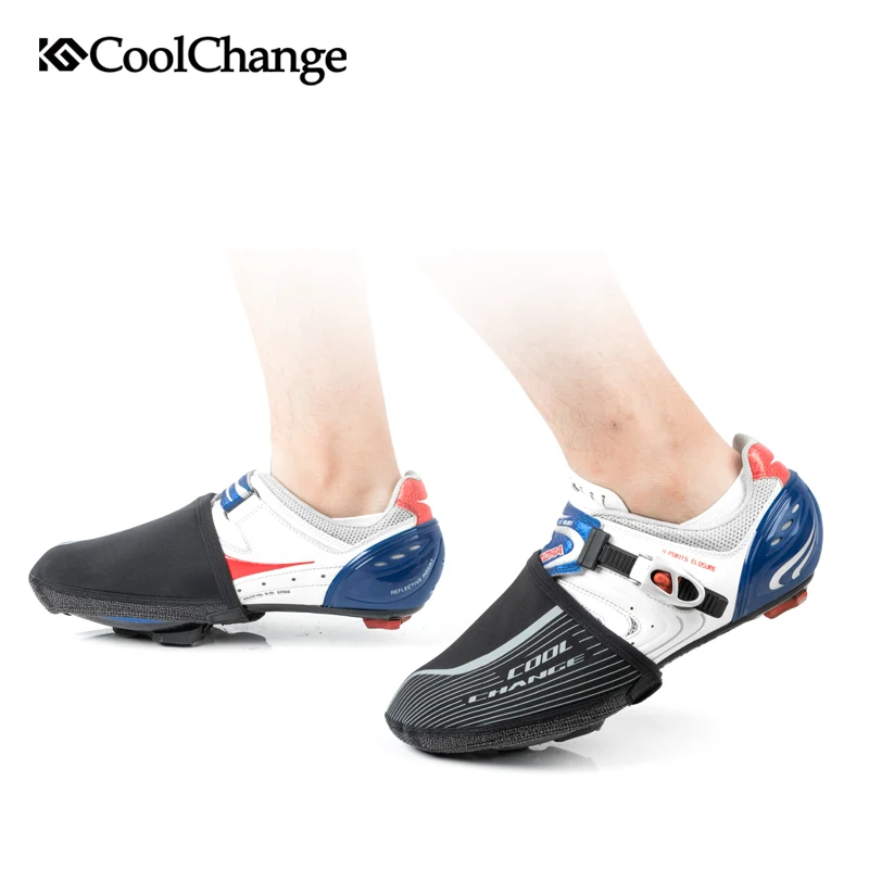 CoolChange Bicycle Shoe Covers Winter Thermal Elastic Cycling Overshoes  Windproof Half Palm Warmer Bike Boot Shoe Cover Unisex