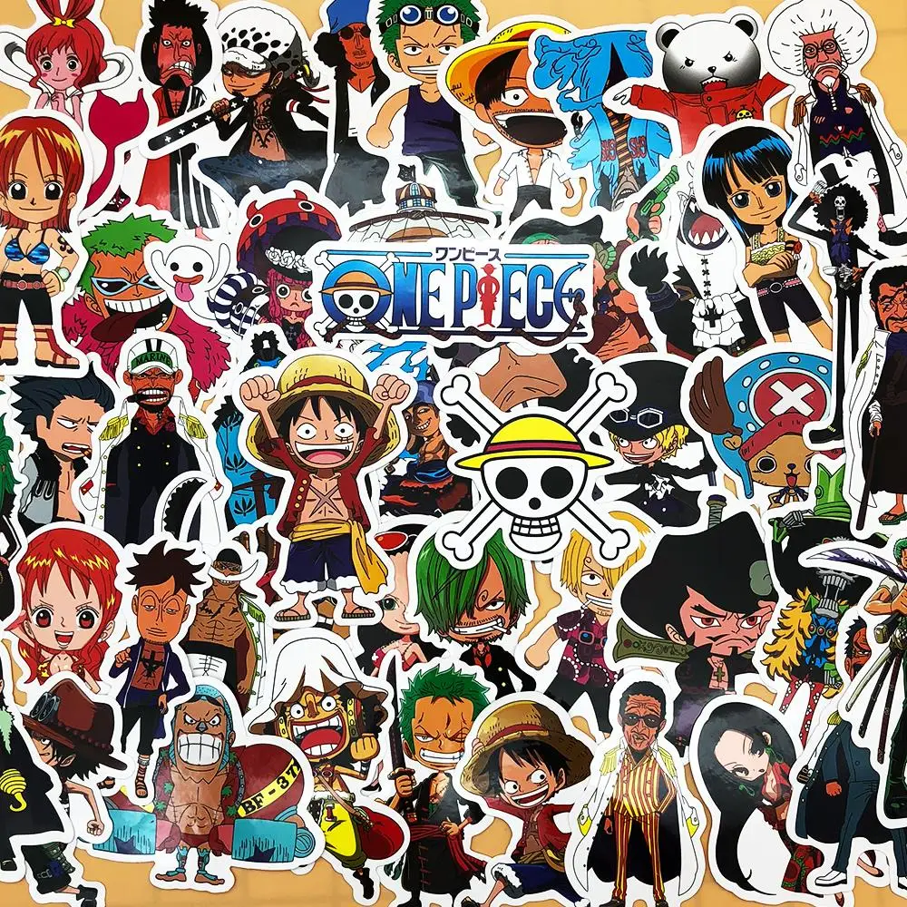 48 шт ПВХ один кусок наклейки Мода Обезьяна D. Luffy водонепроницаемый для чемодана