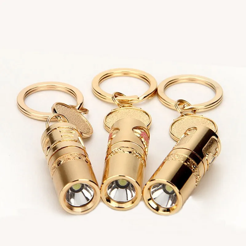 Aluminium color/é Super lumineux mini et lumi/ère poche porte-cl/és portable porte-cl/és LED lampe de poche lampe torche lampe de poche