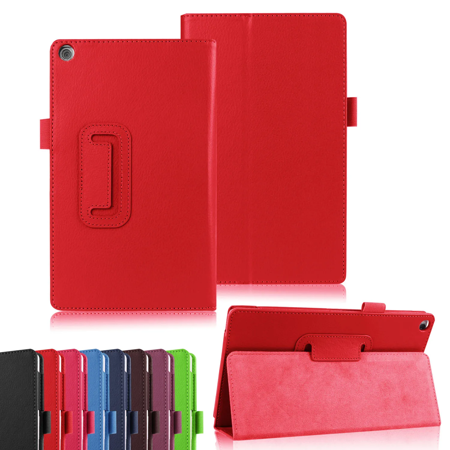  Litchi PU Leather Case for Asus Zenpad 8.0 Z380 Z380C Z380KL P024 Flip Stand Tablet Covers Case +Fi