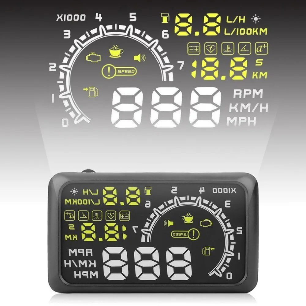 OBD HUD Head Up дисплей скорость сигнализации Hud Coche цифровой измеритель скорости для