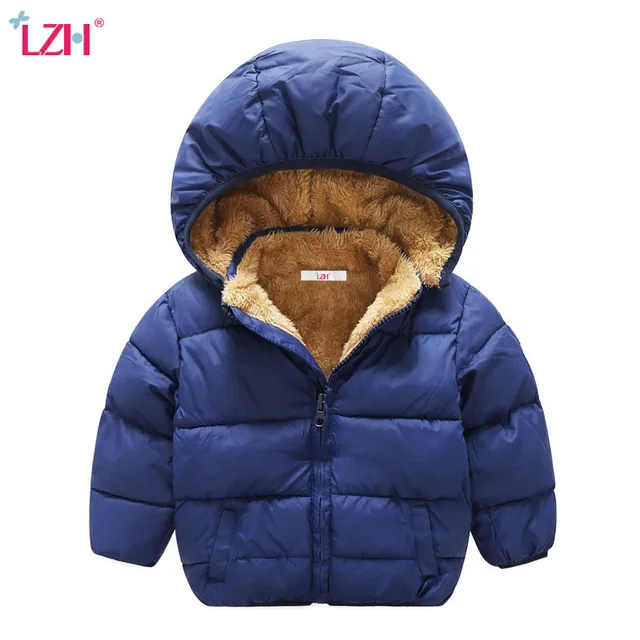 Lzh/куртка для маленьких мальчиков осень 2017 г. зимняя куртка для пальто для мальчиков детская верхняя одежда с капюшоном пальто куртка для девочек детская одежда для Рождества