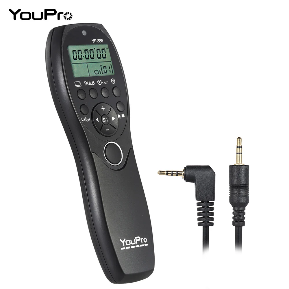 

YouPro YP-880 L1 Camera Wired Shutter Release Timer Remote Control LCD Display for DMC-FZ50 DMC-FZ50K DMC-FZ50S Camera
