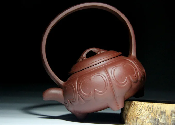 Аутентичные Исин Чайник известный чайник ручной работы с фиолетовой глины руды смешанная партия 0717 розничная продажа