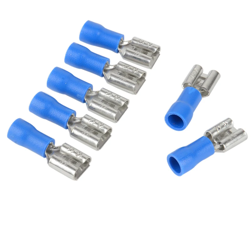 20pcs Insulated Female Spade Wire Connectors Electrical Crimp Terminal Connector For 14-16AWG