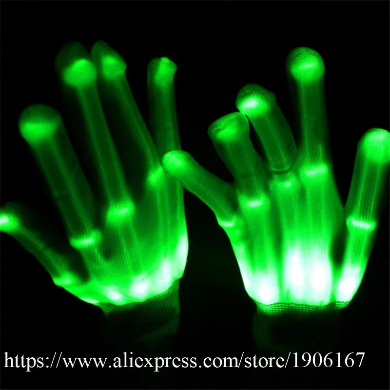 

Creative LED Finger Lighting Flashing Glow Mittens Gloves Light Festive Event Party Supplies Luminous Gloves Led Stage Props