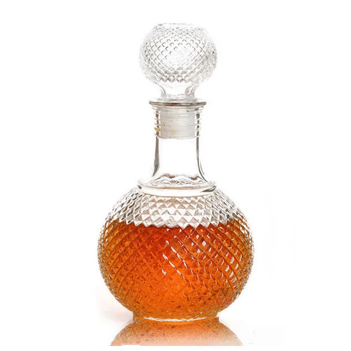 Crystal Whiskey Wine Stopper Shot Glass Bottle With Cap Stopper