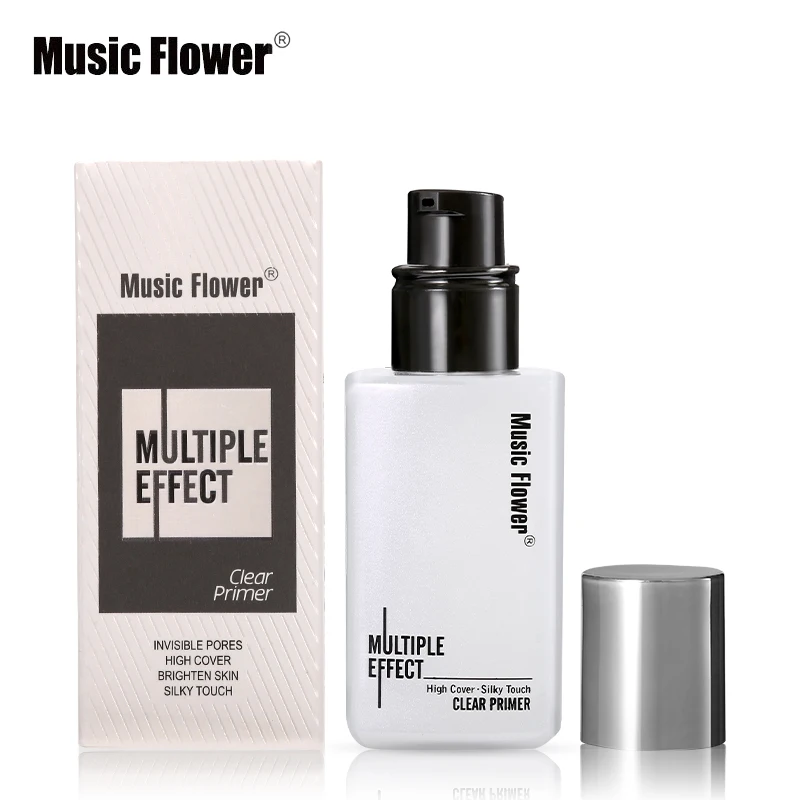 

Music Flower Brand Makeup Face Primer Gel Make Up Base Facial Clear Primer Cream Silky Touch High Cover Invisible Pores Shrink
