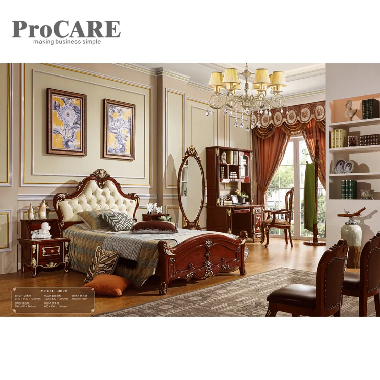 Antique Bedroom Furniture Classic Wooden King Size Best Bed Designs - 6012 Antique Bedroom Furniture Classic Wooden King Size Best Bed Designs - 6012