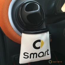 Из искусственной кожи автомобиля открытый мусорный ящик автомобиля сумка для хранения мобильных телефонов держатель телефона ель для smart 451 smart 453 fortwo forfour