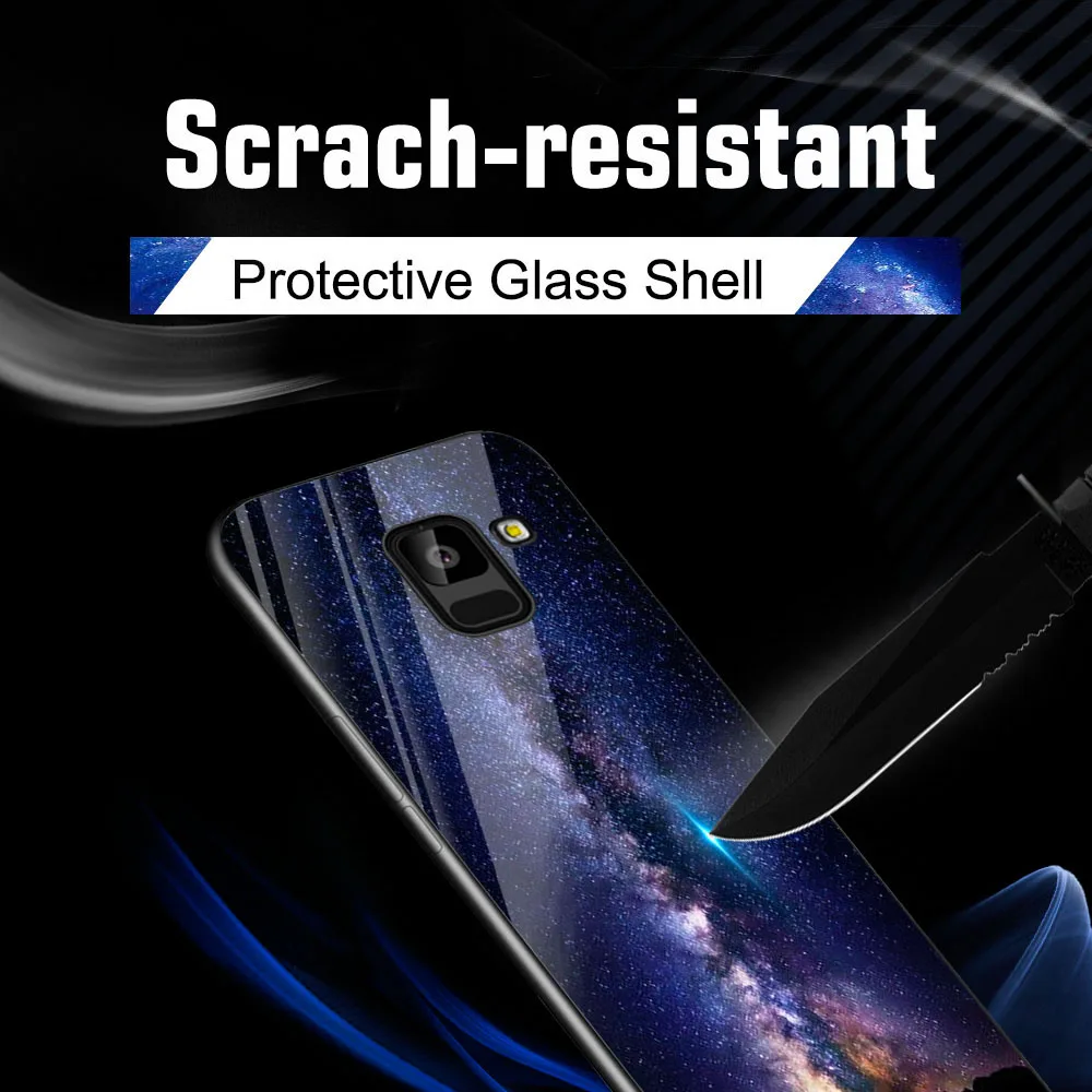 Чехол из закаленного стекла для Samsung Galaxy A7 2018 A6 A8 Plus чехол M30s J2 Core Prime Pro J4 J6 J8 M10 M20 M30