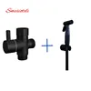 Smesiteli High Quality Matte Black Finish SUS304 Stainless Toilet Bidet Sprayer Set Cloth Diaper Sprayer & G1/2