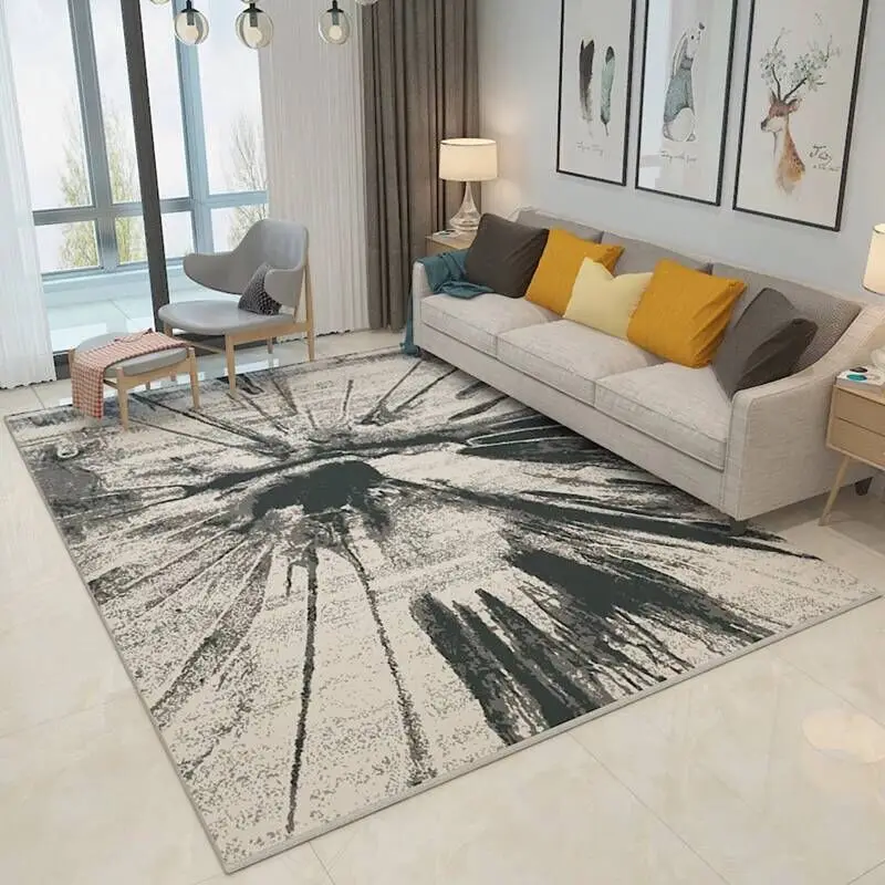 

FYMX Ink Painting Carpets Abstract Polyester Rectangle Floor Area Rug Non-slip 3D Printed Parlor Mats For Living Room Bedroom