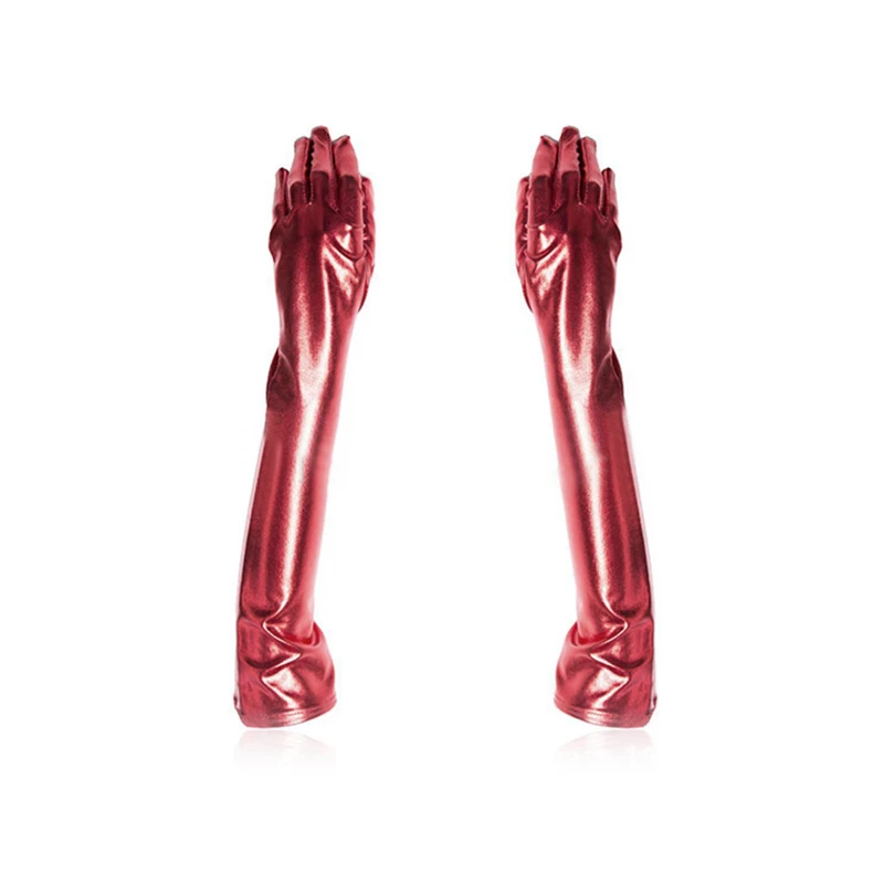Взрослые лакированные кожаные Adhesiv перчатки сексуальные королевские аксессуары для взрослых блестящие WetLook