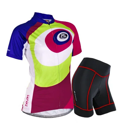 Женская одежда для велоспорта, профессиональная гелевая Накладка для горного велосипеда, комплект одежды для женщин, летний комплект одежды для велоспорта из Джерси, облегающий костюм - Цвет: COLOR 2