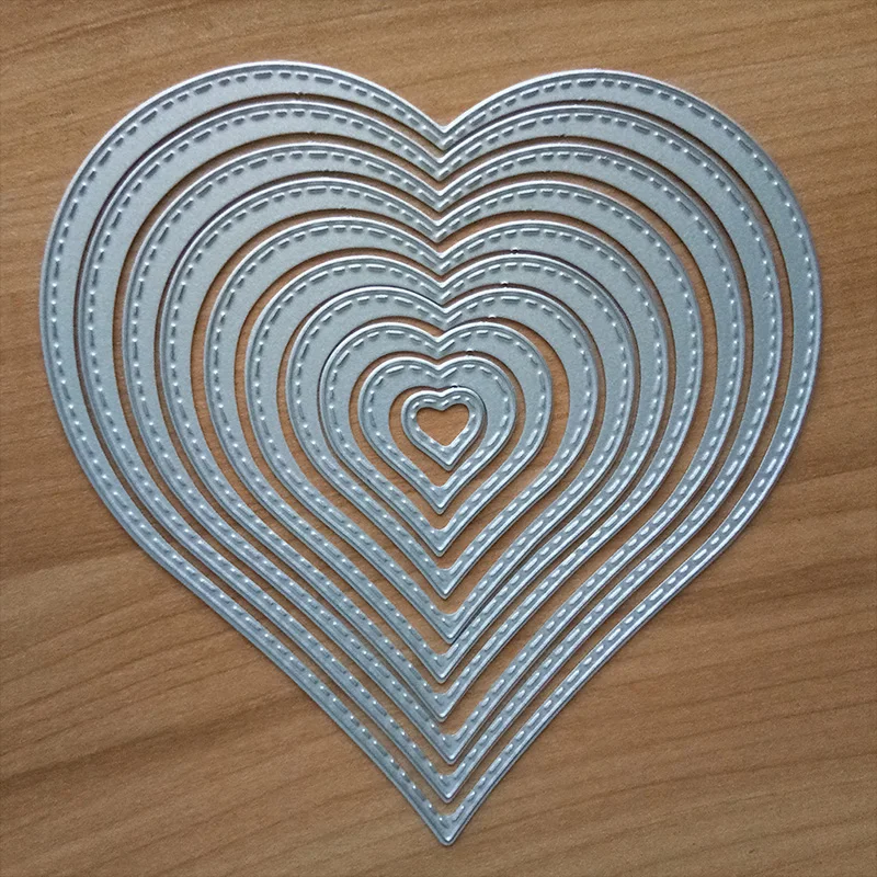 1 set Heart Shape Metal Cutting Dies DIY Scrapbooking Crafts Stencil