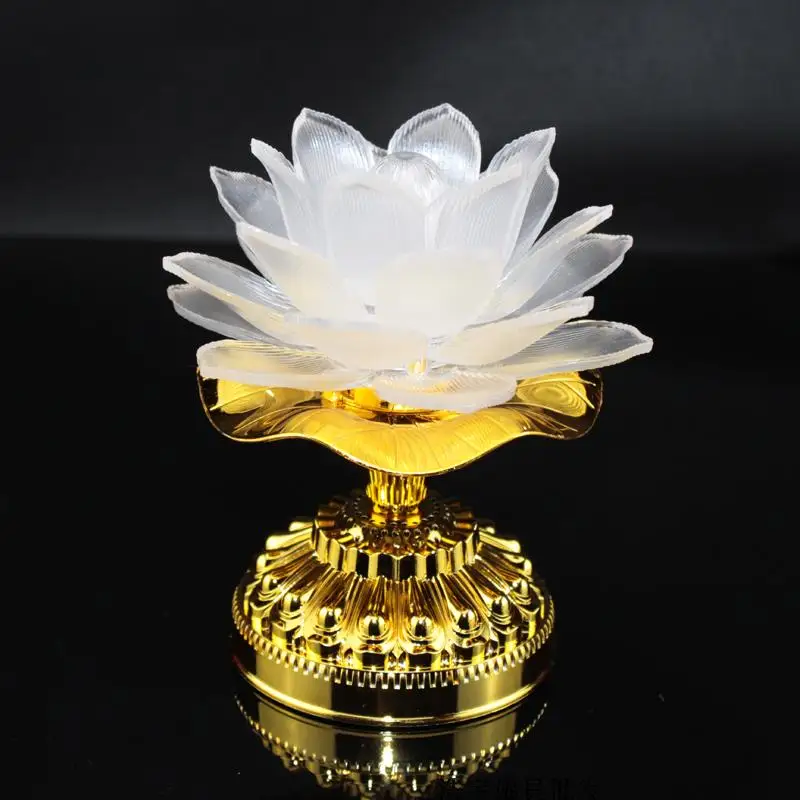 Bianco Released October Candelieri Bicchiere da Acqua Colorato di Buon Auspicio per La Decorazione della Lampada del Loto di Buddha del Sedile del Burro del Candeliere di Buddha 