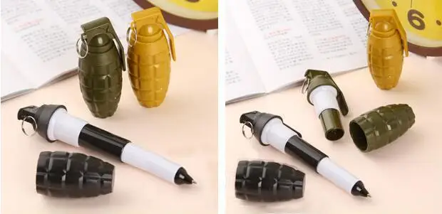 20 шт./лот Emulational Grenades Shaped Шариковая ручка для мальчиков в качестве игрушечной