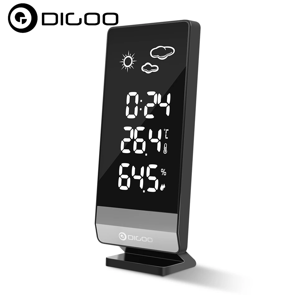 

Digoo DG-TH11400 Weather Forecast Station 12/24 Hours Display Indoor Outdoor Temperature Humidity Snooze Function Power Saving