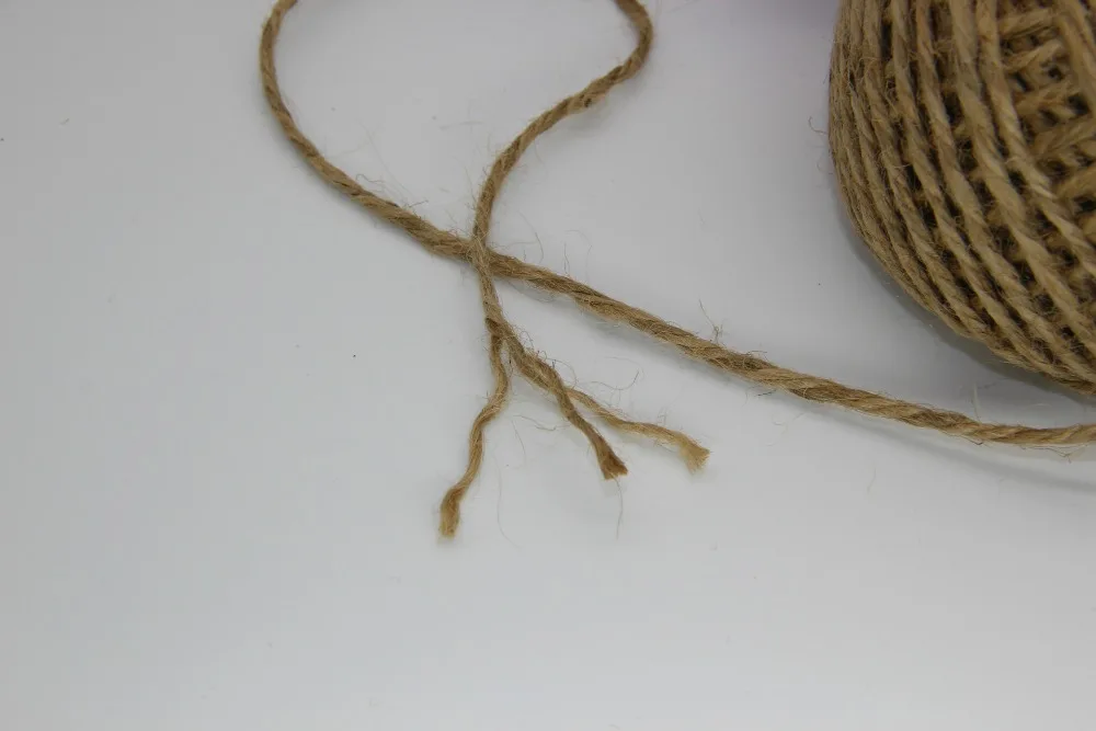 10M 2.5mm Natural Burlap Hessian Jute Twine Rope Cord For Wedding decoration Party DIY Handmade Accessory Craft rustic decor